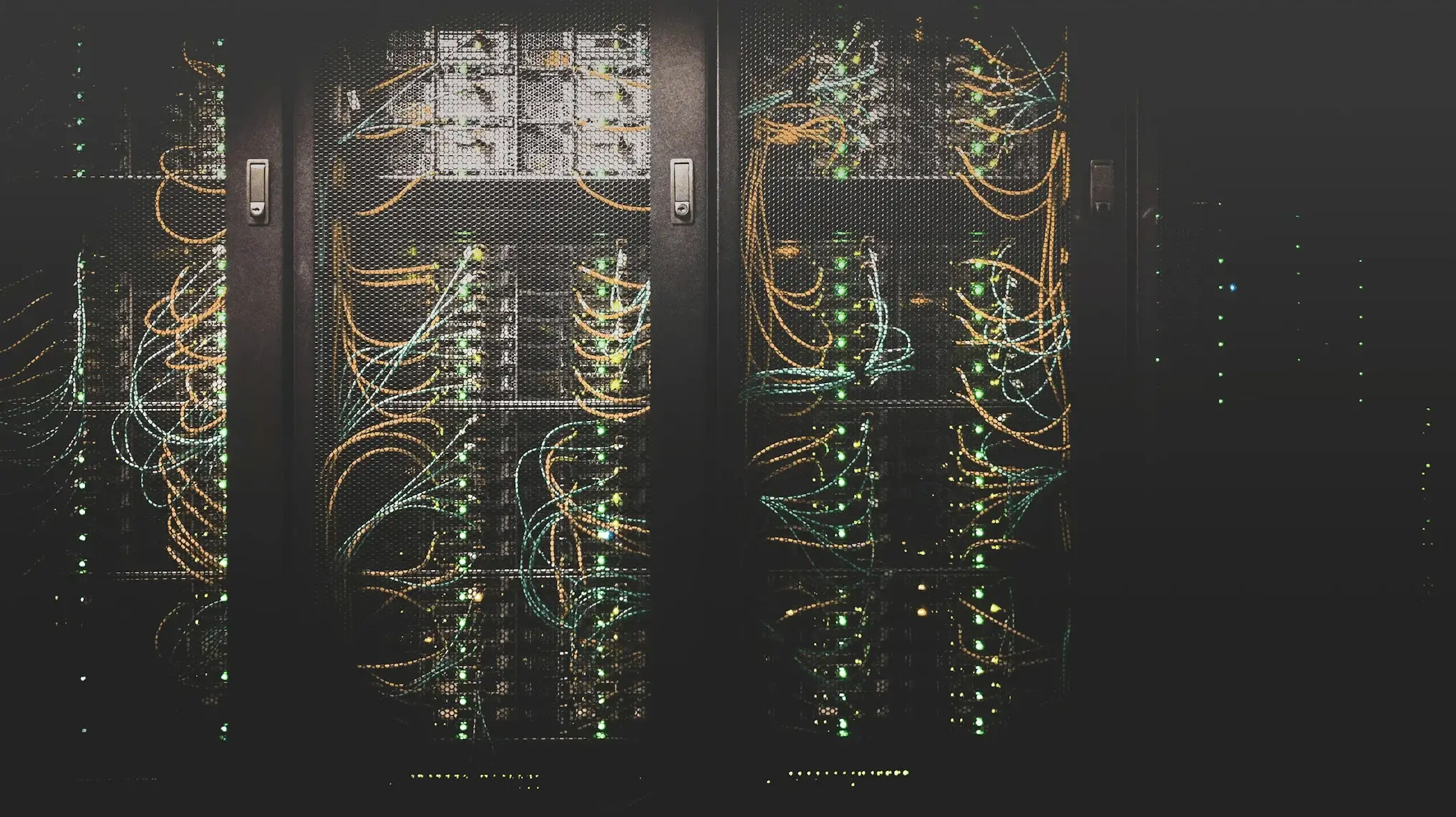 Abstract dark network architectural lines